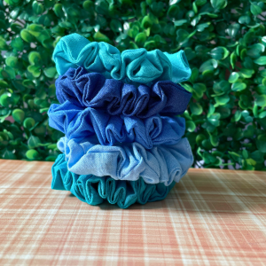 Scrunchies Kit | Blue Scrunchies | Dark Blue Scrunchies | Baby Blue Scrunchies | Turquoise Scrunchies