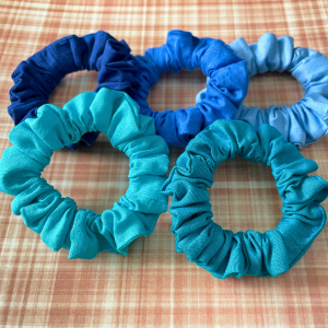 Scrunchies Kit | Blue Scrunchies | Dark Blue Scrunchies | Baby Blue Scrunchies | Turquoise Scrunchies